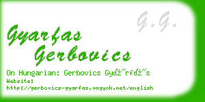 gyarfas gerbovics business card